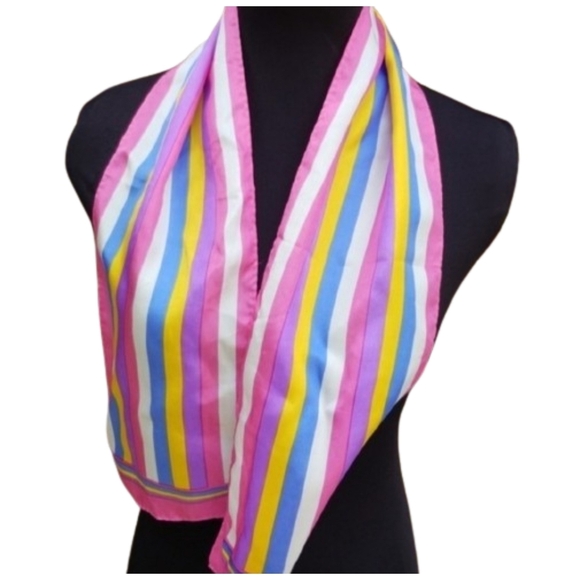 Kajo Vintage Striped Silk‎ scarf - Picture 1 of 7